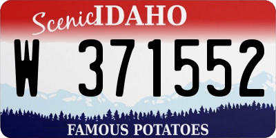 ID license plate W371552