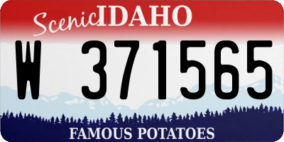 ID license plate W371565