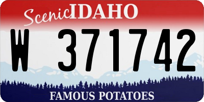 ID license plate W371742