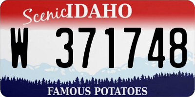 ID license plate W371748
