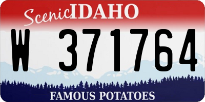 ID license plate W371764