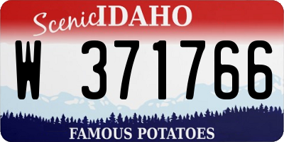 ID license plate W371766