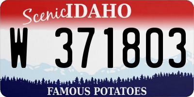 ID license plate W371803