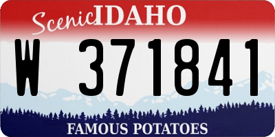ID license plate W371841