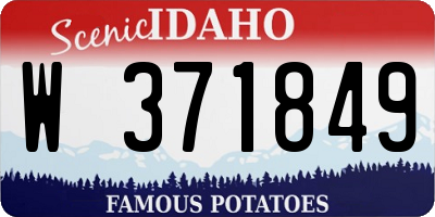 ID license plate W371849
