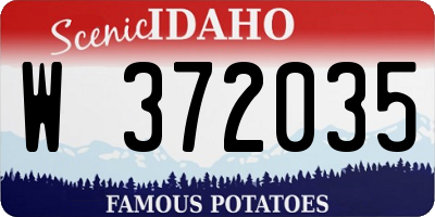 ID license plate W372035