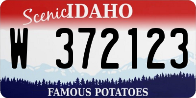 ID license plate W372123