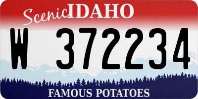ID license plate W372234