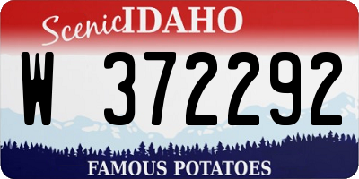 ID license plate W372292