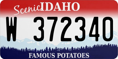 ID license plate W372340