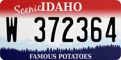 ID license plate W372364
