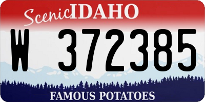 ID license plate W372385