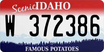 ID license plate W372386