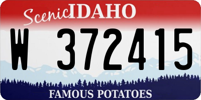 ID license plate W372415