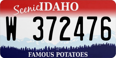 ID license plate W372476