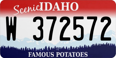 ID license plate W372572