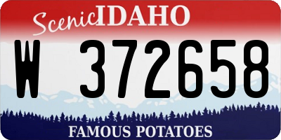 ID license plate W372658