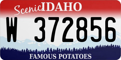 ID license plate W372856
