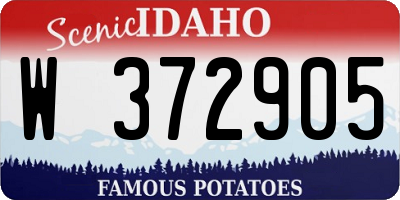 ID license plate W372905