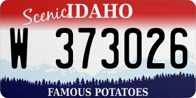 ID license plate W373026