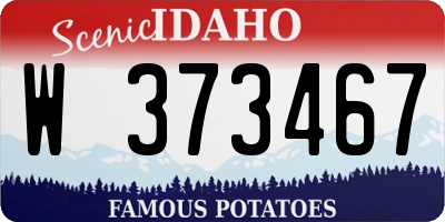 ID license plate W373467