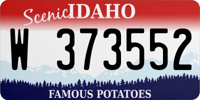 ID license plate W373552
