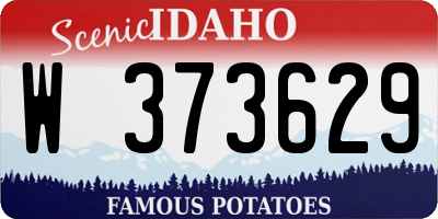 ID license plate W373629