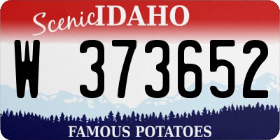 ID license plate W373652