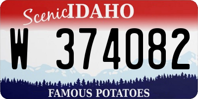 ID license plate W374082
