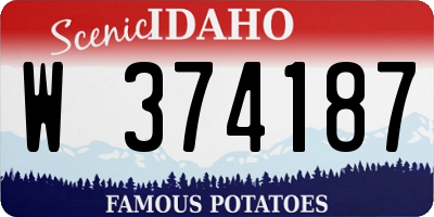 ID license plate W374187