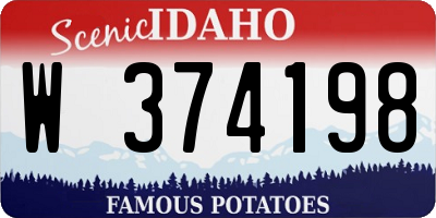 ID license plate W374198