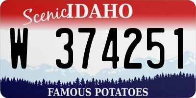 ID license plate W374251
