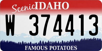 ID license plate W374413