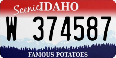 ID license plate W374587