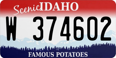 ID license plate W374602