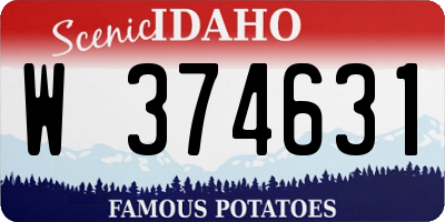 ID license plate W374631