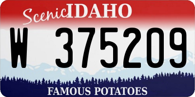 ID license plate W375209