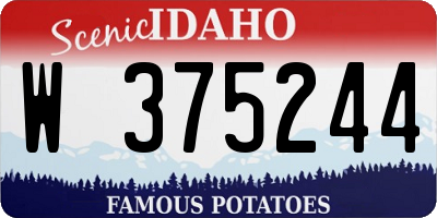 ID license plate W375244