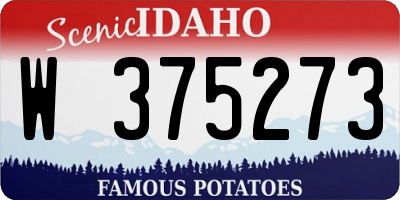 ID license plate W375273