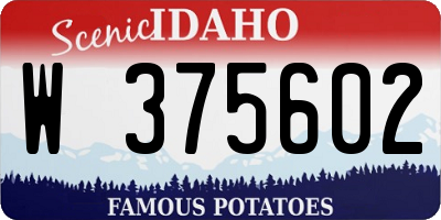 ID license plate W375602