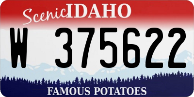 ID license plate W375622