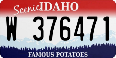 ID license plate W376471