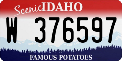ID license plate W376597