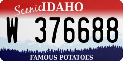 ID license plate W376688