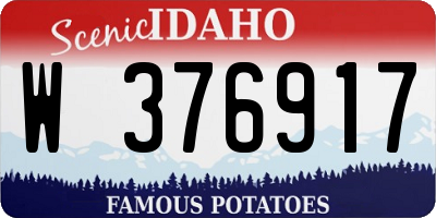 ID license plate W376917