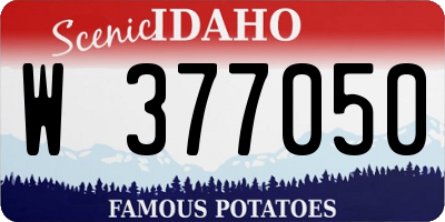 ID license plate W377050