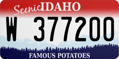 ID license plate W377200