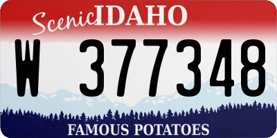 ID license plate W377348