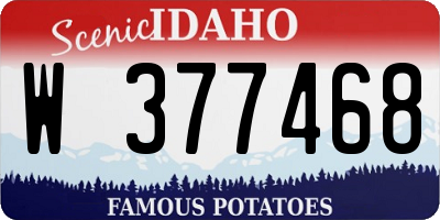 ID license plate W377468