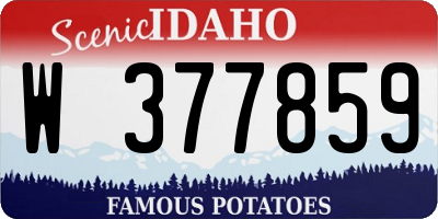 ID license plate W377859